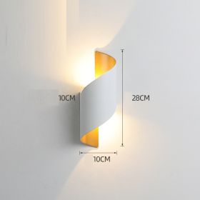 Waterproof Balcony Led Super Bright Corridor Stairs Simple Induction Wall Lamp (Option: White gold-White light-10W)