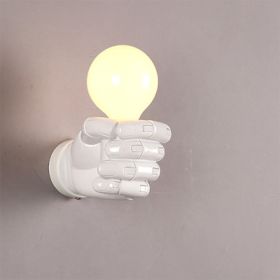 Creative Fist Wall Lamp Bar Table Restaurant Corridor Aisle Background Decoration (Option: White left hand)