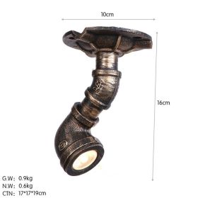 Bedroom Living Room Cafe Decoration Iron Art Water Pipe Ceiling Spot Light (Option: Type A)