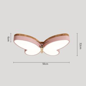 Nordic Simple And Creative Butterfly Bedroom Lamp Eye Protection Cartoon LED (Option: Pink-50cm-White light)