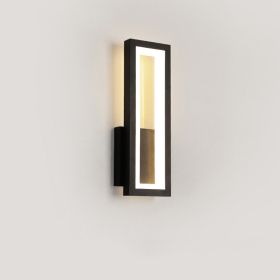 Personality Corridor Wall Light Modern Simple Living Room Background (Option: Black S-White light)