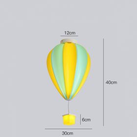 Creative Ceiling Lamp Of Cartoon Children's Room (Option: Blue yellow-Tricolor dimming)