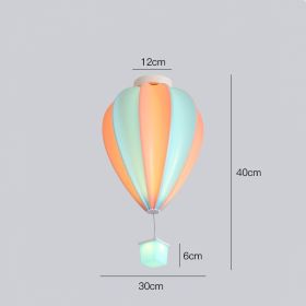 Creative Ceiling Lamp Of Cartoon Children's Room (Option: Blue pink-Tricolor dimming)