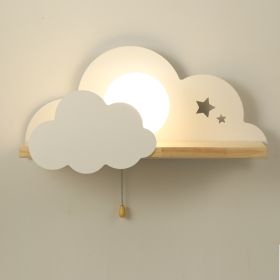 Simple Bedside Cloud Decoration Creative Wall Lamp (Color: White)