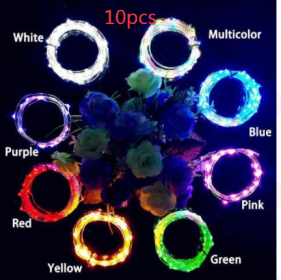 Wine Bottle Lights String 2M 20leds Christmas Decorations Copper Wire String Led Garland Lights Decor Wedding Festival Party (Option: 10pcs white-1m-10light)